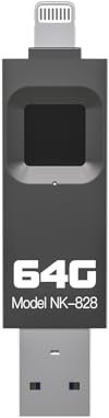 Clé USB Cryptée 64 Go Avec Empreinte Digitale - Disque U Sécurisé Protégé Par Mot De Passe, Stockage De Cryptage Pour iPhone/iPad/iPadmini/Mac/PC