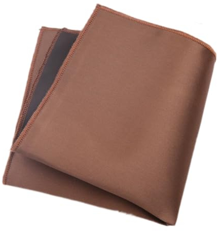 Wambere 1 Stück 23 x 23 cm Taschentücher Herren,Einstecktuch in einfarbig Uni,Stecktuch,Herrentaschentücher,Stofftaschentücher,Herren Pochette Stecktuch,Wiederverwendbar für Partys,HochzeitenBraun