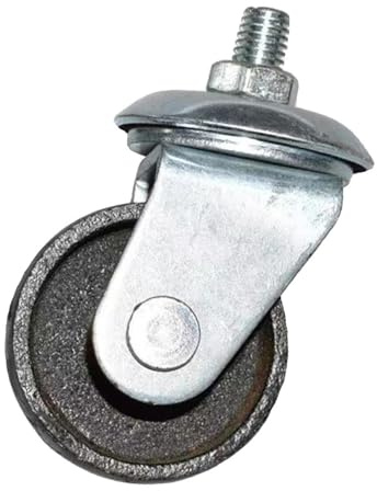 Okiyakusama Generisches Zubehör für Wagenheber-Lenkrollen, schwarze Räder, Ersatzteile, horizontale Wagenheber-Lenkrollen aus Metall für 3-Tonnen-Wagenheber