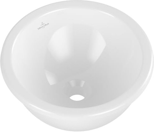 Vasque 39 x 39 ronde à poser VILLEROY ET BOCH Loop & Friends TitanCeram Stone white sans trop plein