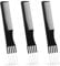 ZEYIYER 3PCS Carbon Lift Teasing Combs with Metal Pick, Salon Lifting Fluffing Combs, Women's Lift Teasing Comb with Metal Prong for Hair Styling(Black)
