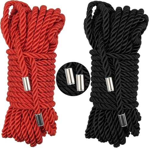 Coldairsoap Soft Nylon Rope, Braided Ropes, 32 Feet 8 mm | Silky Braided, Durable Multipurpose, Satin Twisted Cord, For Handicrafts, Decorations, Clothing Decoration Knot Use
