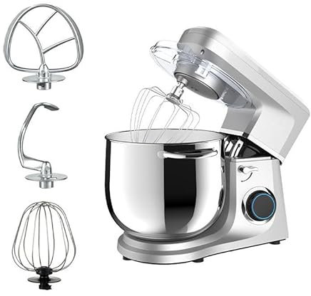 Mezcladora de Alimentos con agitador, batidora de pie 11L, Gancho de Masa, batidora de Huevo, licuadora de 1700W, máquina de cocción de 6 velocidades para Hornear