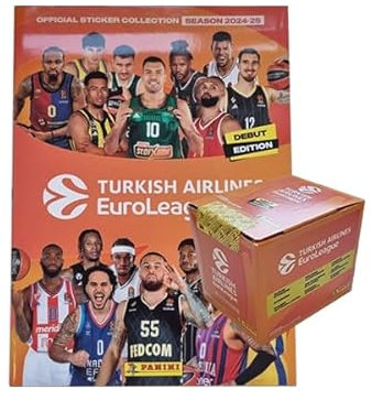 Panini Turkish Airlines EuroLeague Basketball Sticker 2024-25 / 1x Stickeralbum + 1x Display je 36x Stickertüten