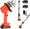 Motoculteur éLectrique sans Fil 21v,Motoculteur Manuel Et Rotavator, Motoculteur sans Fil,Largeur De Travail 10cm, Profondeur De Travail 10cm,pour Le Jardin,Le Champ De LéGumes,La Serre,L'Orangerie(2