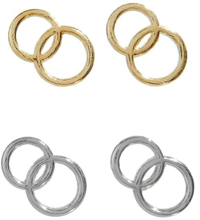 INNA-Glas Wachsverzierung Ringe Eldora, Gold, 1,9x2,9cm - Wachsornament