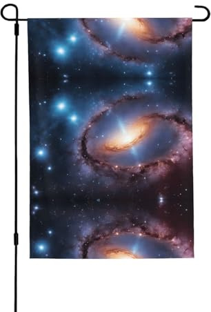 Galaxy doppelseitige Gartenflagge 71,1 x 101,6 cm (leicht) – lebendiger Allover-Druck Dekor für Hof, Garten, Deck oder Veranda