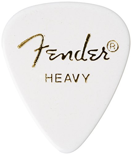 Fender Classic Celluloid Guitar Picks 351 Shape, White, Heavy, 144-Pack