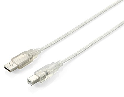 Equip USB2.0 Kabel USB Anschlusskabel (A/Stecker - B/Stecker 3,0 m) silber