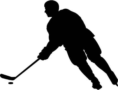 Samunshi® Aufkleber Eishockey Spieler Motorradaufkleber in 6 Größen und 25 Farben (10x7,6cm schwarz)