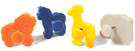 Silikomart | Ausstecher Tiermotive aus Silikon, Mehrfarbig, 4 Stück, Maße 130 x 130 x 60 mm