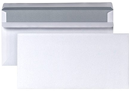 Briefumschläge DIN LANG ohne Fenster, selbstklebend (1000er Sparpack)