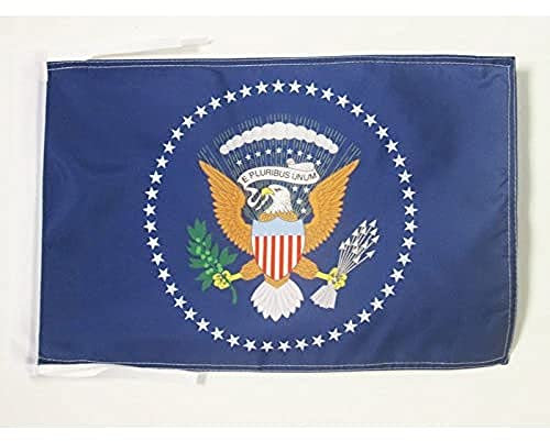 AZ FLAG - Drapeau USA Président - 45x30 cm - Pavillon Américain - Etats-Unis 100% Polyester Avec Deux Cordelettes - 20g