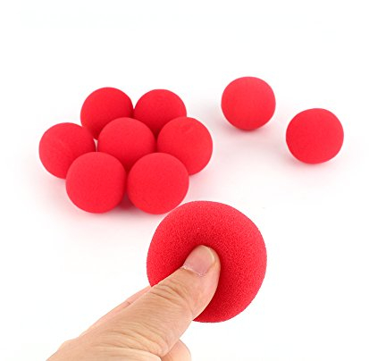 10Pcs Rot Schwamm Softball Close-Up Magic Street Klassische Comedy Trick Requisiten