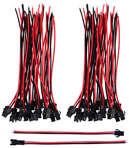 22 AWG JST SM 2 Pin Stecker Männlichen und Weiblichen Steckverbinder Adapter mit 135 mm Elektrisch Kabel für LED Licht, 20 Paare