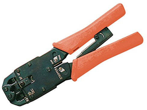 Link LKCRIMP Pinza Universale per Crimpare Connettori 4,6,8 Poli Rj11 Rj12 Rj45