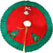 THE TWIDDLERS Rot & Grüne Weihnachtsbaum Decke, Christbaum Tannenbaum Röcke Teppich Deko - 90cm