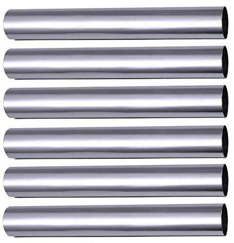 rukauf Lot de 6 moules à mousse en acier inoxydable (12,4 cm x 2 cm) Moule traditionnel
