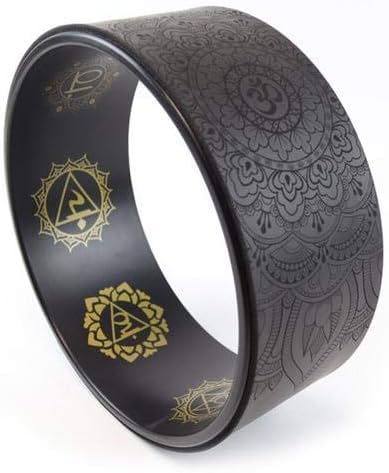 Yoga Wheel, Yoga Wheel - das stärkste und bequemste Dharma Yoga Stützrad für Yoga-Stellungen, perfekte Schaumrolle für zusätzliche Flexibilität 13 x 5 Zoll Yoga-Ring (Black)
