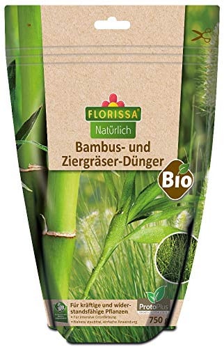 Florissa Natürlich BIO Spezialdünger für Bambus und Ziergräser | biologisch GÄRTNERN Gütesiegel | haustierfreundlich | im wasserdichten, wiederverschließbaren Beutel, 750 g (1er Pack)