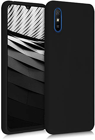 kwmobile Custodia Compatibile con Xiaomi Redmi 9A / 9AT Cover - Back Case per Smartphone in Silicone TPU - Protezione Gommata - nero matt
