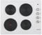 Cookology SEP601WH 60cm Cooktop Solid Plate Electric Hotplate Hob in White - 4 Cooking Zones - Built-in Worktop - 6 Heat Settings - Rotary Dials
