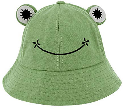 Haoohu Froschmütze für Erwachsene, Baumwolle, Fischerhut, Froschmütze für Fischer, Strand, Festival, Sonnenhut, 1light Green, Einheitsgröße