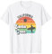 Santa Cruz Beach California Retro Vintage Surfer Herren T-Shirt