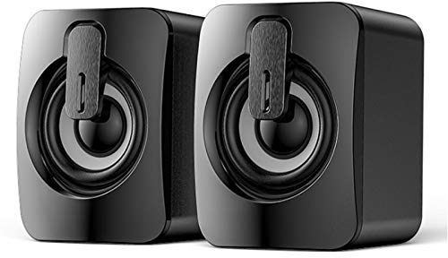 ciciglow Mini Computer Speakers, A2 USB Stereo Speaker Mini Cube Speaker Computer 3.5mm Jack Wired Speaker For Desktop Laptop PC Computer Speakers