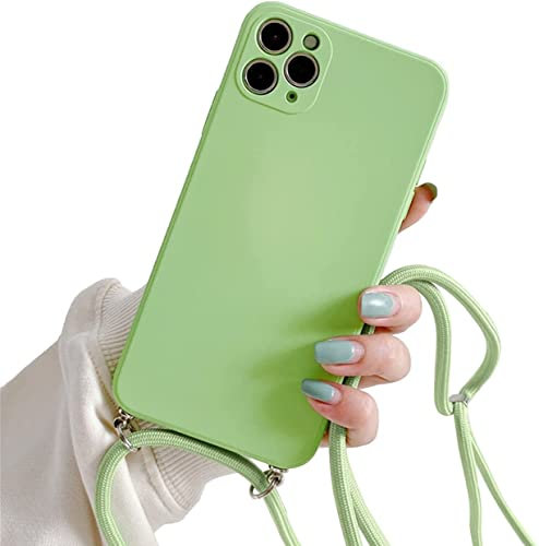 Galful iPhone 13 mobile phone chain case, silicone necklace protective case with cord anti-scratch case chain shockproof case cover for iPhone 13 bumper case 6.1
