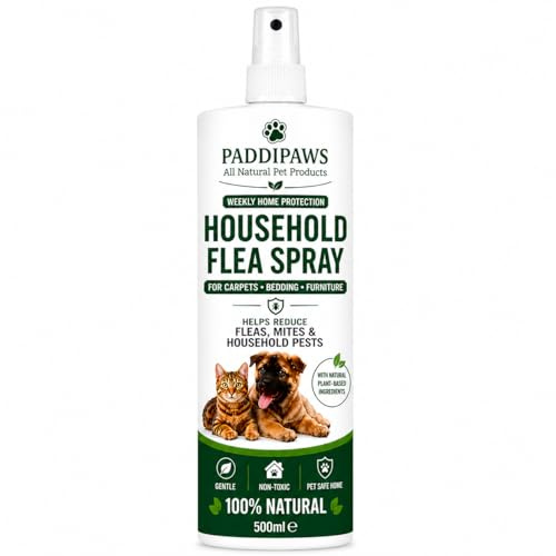 Household Flea Spray – 100% Natural - Herbal Home Spray - 500ml | With Quassia Bark, Chamomile, Coconut, Bitter Apple, Seaweed, Lavender & Lemongrass in a Gentle Formula