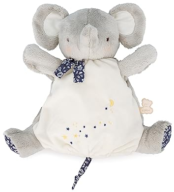KALOO - Kleine Lieder - Graue Elefantenpuppette - Plüsch Handpuppe 24 cm - Aufwachenspiel - ab Geburt K210004, Grau