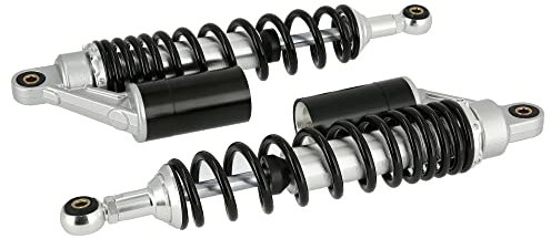 Set: Tuning-Federbeine 360mm, mit externen Ausgleichsbehälter, Schwarz/Schwarz - für Simson S50, S51, S70
