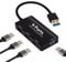 Pipestation USB Hub 4 Port - 4in1 USB Multiport Adapter - Compact USB Port Hub - High Speed USB Port Hub - Multi USB Port Adapter for PC Laptop, Keyboard, Mouse, Flash Drive - 4 Port USB Hub