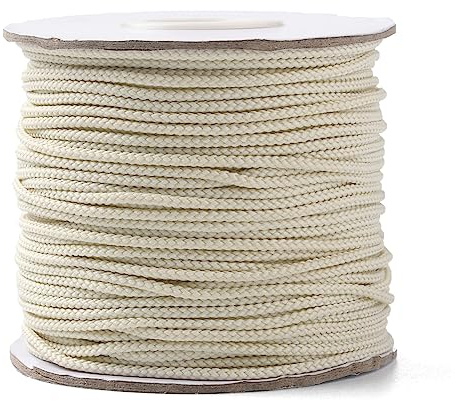 UR URLIFEHALL 54 Yards/50m Chinese Knotting Cord 2mm Braided Nylon Beading Cord Macrame Thread String for DIY Jewellery Making Crafts