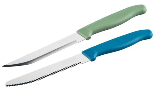Nirosta Elemental 2er Messerset – Made in Germany – Extra Scharfe Klingen – Frühstücks- & Universalmesser – Nachhaltiger, Rutschfester Griff
