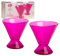Paris Hilton Martini Set, doppelwandiges Glas-Design, ideal für Martinis, Cocktails, Cosmopolitans, Margaritas, 200 ml, Hot Pink