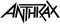 Logo Aufkleber der Trash Metal Band Anthrax Sticker Musik ca. 18x7 cm schwarz