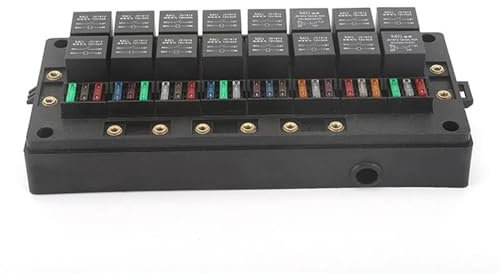KSZHZYMGX 12V 24 Vie Auto Impermeabile Scatola Relè Fusibile Blocco 16 Pz Porta Relè 24 Pz ATC/ATO Portafusibile Universale Blocco Relè