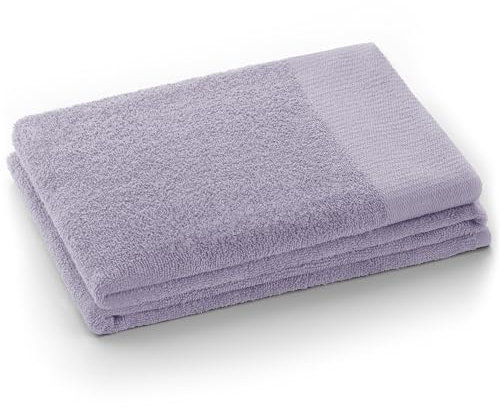 AmeliaHome Handtuch Lila 50x100 cm 100% Baumwolle Qualität Saugfähig Violett Amari