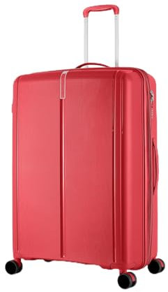 METZELDER Valise Rigide Victoria Coque Incassable 100% Polypropylène, Serrure TSA, avec Souflet Extension Garantie 2 Ans (Rouge (Red), L (Large) - 113L- 76x52x33cm - 4.4kg)