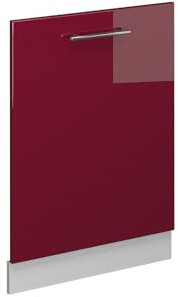 Vicco Geschirrspülblende Fame-Line, Bordeaux Hochglanz, 60 cm ohne Arbeitsplatte