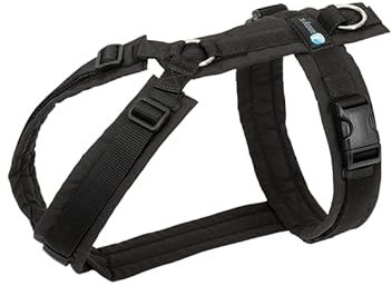 Anny-X Brustgeschirr Fun | Farbe Schwarz | Hundegeschirr in Größe M lang (Brustumfang 62-74 cm) (Schwarz, M-Lang)