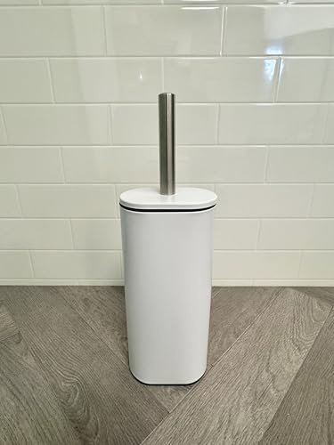 Showerdrape Fortuna White Steel Toilet Brush and Holder