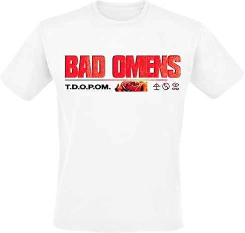 Bad Omens Flower Männer T-Shirt weiß M 100% Baumwolle Band-Merch, Bands