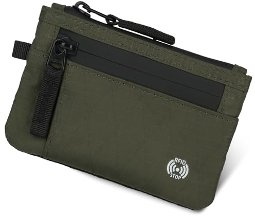 DiULi Portefeuille Homme, Travel Portefeuilles et Porte-Cartes Portefeuille RFID, Portefeuille Portable pour Homme, Porte Monnaie avec Poignée