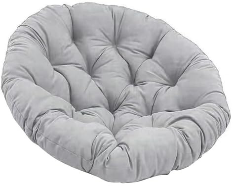 Eiförmiges Outdoor-Stuhlkissen, bequemes Sitzpolster für Terrasse, 70 x 70 cm, ideal zum Aufhängen von Stühlen und zum Entspannen mit Stil