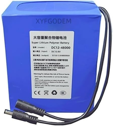 Batteria ricaricabile ai polimeri di litio 12 V, Ah, 18, 28, 38 e 48, con involucro in PVC per dispositivi elettrici Volt DC. Schienale