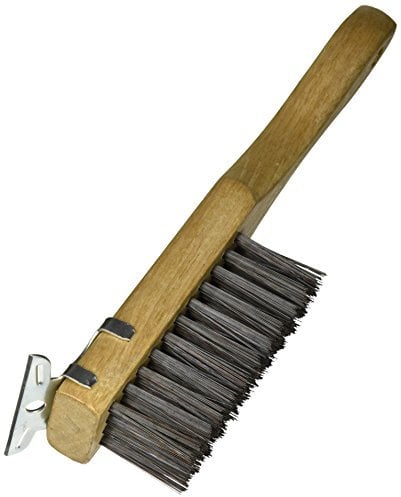 Bon 11-217 Straight Handle Wire Brush with Scraper