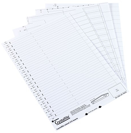 Rexel Printable Inserts for Rexel Crystalfile Classic Suspension Files with Crystal Link tabs, White, Pack of 45, 3000039